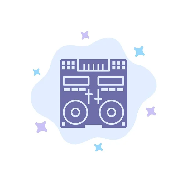 Cd, Console, Deck, Miami, Music Blue Icon on Abstrab — стоковый вектор