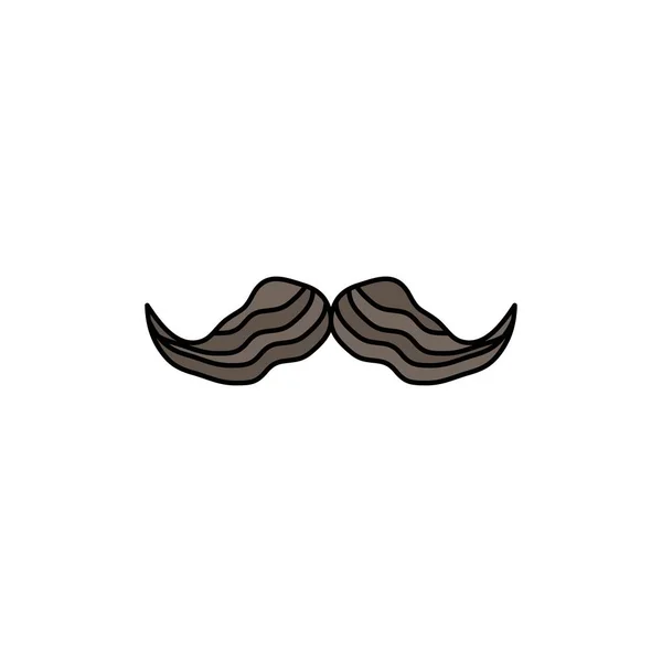 Bajusz, Hipster, Movember, férfi, férfiak lapos színes ikon vektor — Stock Vector