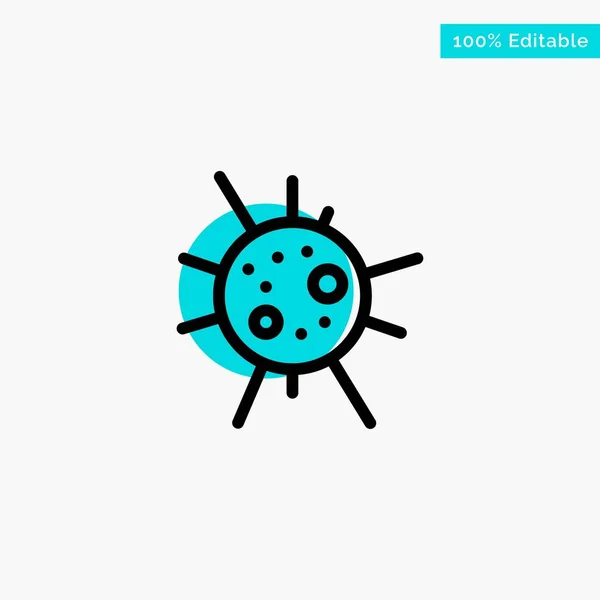 Bacteria, Disease, Virus turquoise highlight circle point Vector — Stock Vector