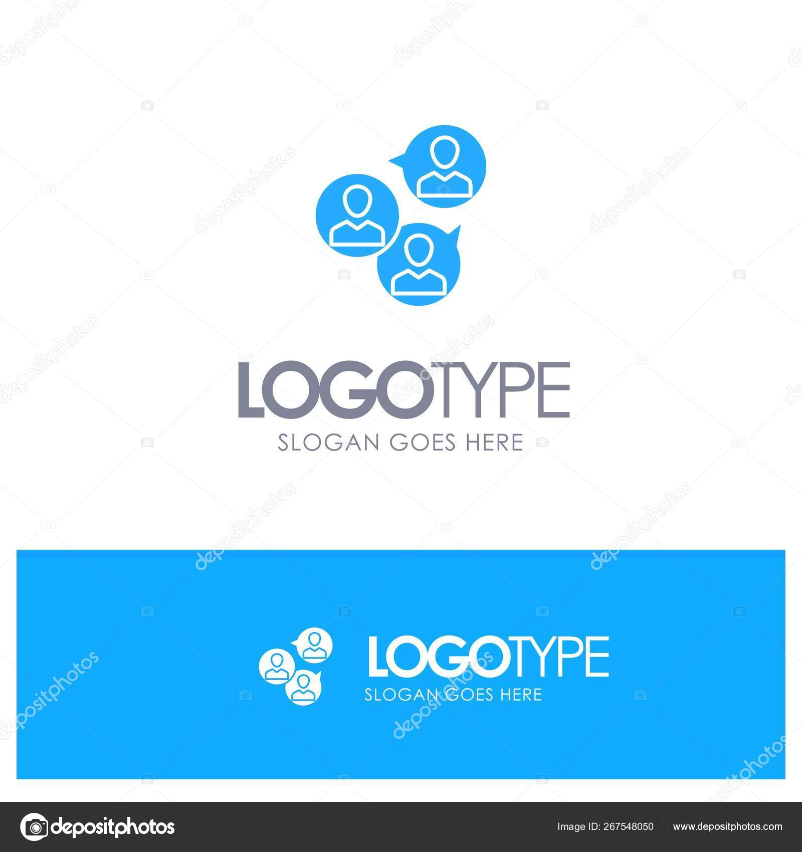 Focus Group, Business, Focus, Group, Modern Blue Solid Logo with Stock