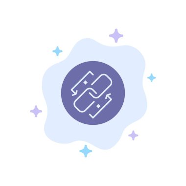 Soyut Bulut B'de Bağlantı, Zincir, Url, Bağlantı, Bağlantı Mavi Simge