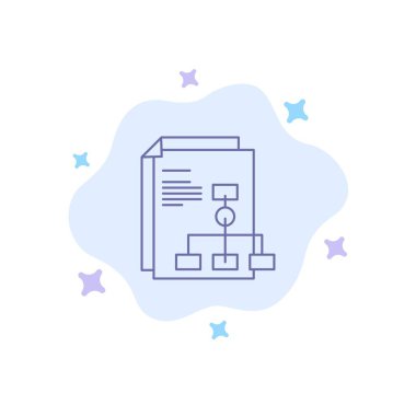 Sunum, Grafik, Fatura, Özet Bulutta Mavi Simge Yi Bildir