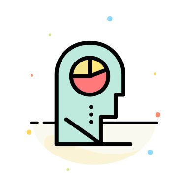 İnsan, Profil, İnsan, Şapka Soyut Düz Renk Simgesi Şablonu