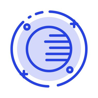 Astronomi, Gezegen, Uzay Mavisi Noktalı Çizgi Simgesi