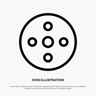 Kamera Makara, Görüntü, Makara, Depolama Hattı Simge Vektörü