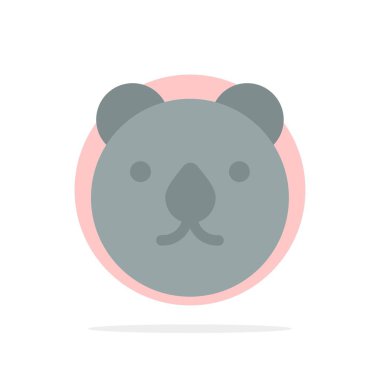 Ayı, Baş, Predator Soyut Daire Arka Plan Düz renk Simgesi