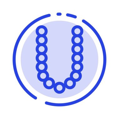 Aksesuarlar, Güzellik, Lux, Necklets Mavi Noktalı Çizgi Hattı Simgesi