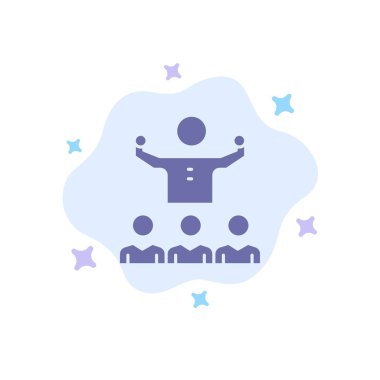 Teşvik, Büyüme, Mentorluk, Mentorluk, Takım Mavi Simge Abstrac