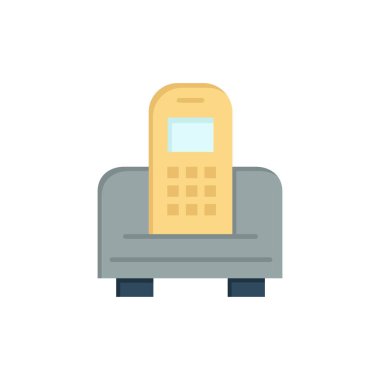 aygıt, mobil, hücre, donanım düz renk simgesi. Vektör simgesi yasağı