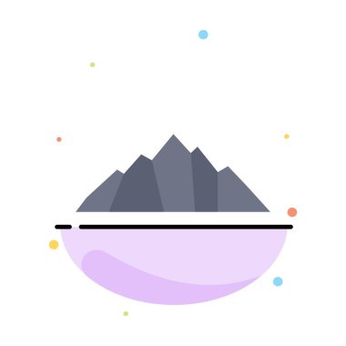 tepe, manzara, doğa, dağ, sahne Düz Renk Simge Vektör