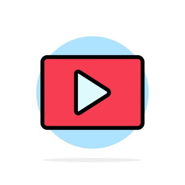 Youtube, Paly, Video, Oyuncu Soyut Çember Düz Arkaplan Uygulaması