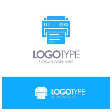 Yazıcı, Baskı, Baskı, Eğitim Mavi Logo vektörü