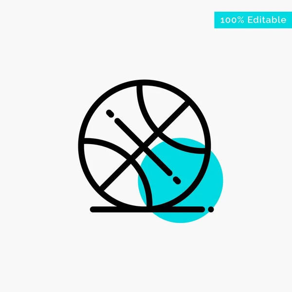 Basketball, Balle, Sport, Usa turquoise point culminant V — Image vectorielle