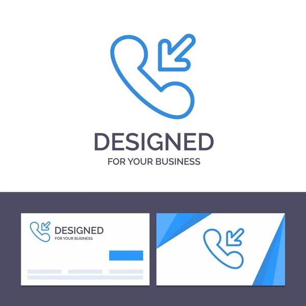 Креативна візитна картка та шаблон логотипу Відповідь, Виклик, Вхід — стоковий вектор