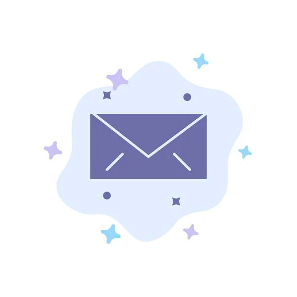 Mensagem, Correio, Email Ícone Azul em Fundo de Nuvem Abstrato — Vetor de Stock