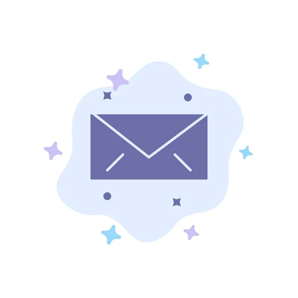 Mensaje, Correo, Correo electrónico Icono azul en el fondo abstracto de la nube — Vector de stock