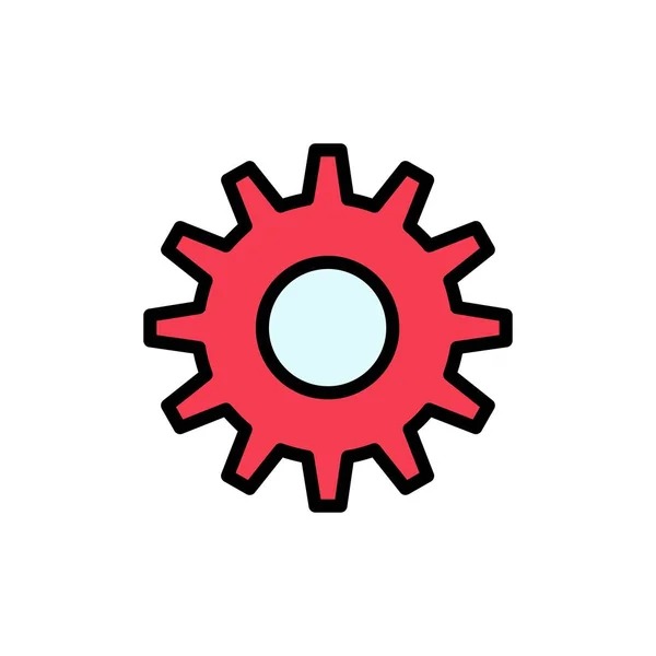 Cog, engranaje, ajuste de color plano icono. Banner icono vectorial Plantilla — Archivo Imágenes Vectoriales