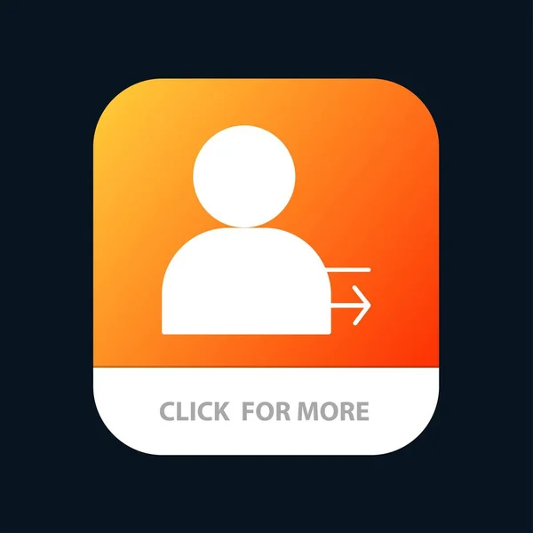 Mężczyzna, strzałka, lewo, prawy przycisk aplikacji mobilnej. Android i iOS Glyph — Wektor stockowy