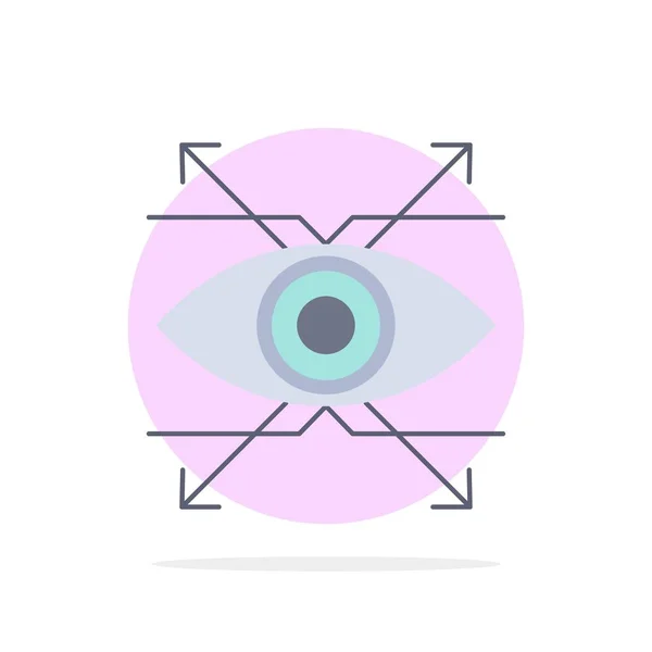 Affaires, les yeux, le regard, la vision Flat Color Icon vecteur — Image vectorielle