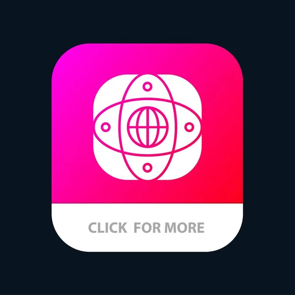Artificial, Connection, Earth, Global, Globe Mobile App Button. — Stock Vector