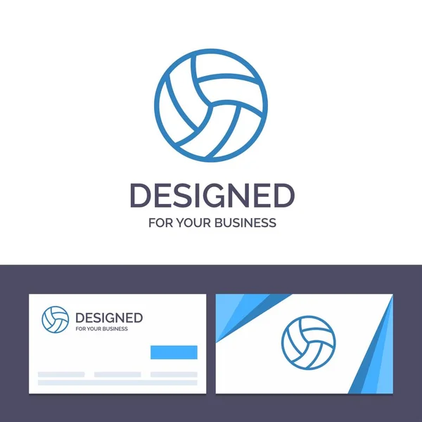 Creative Business Card and Logo template Ball, Volley, Volleybal