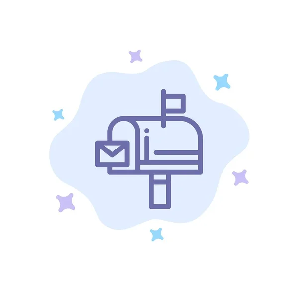 Pošta, box, zpráva, email modrá ikona na pozadí abstraktního mraku — Stockový vektor