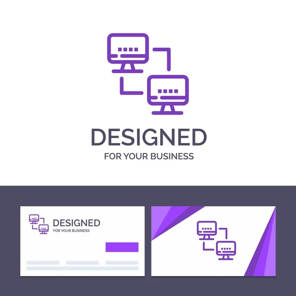 Creative Business Card and Logo template Ordinateur, Réseau, Comp — Image vectorielle