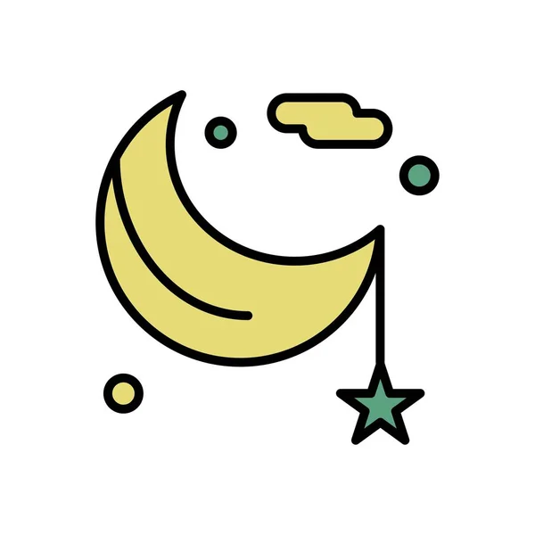 Рамадан ікони. Мусульманська Іслам молитва і Рамадан Карім тонка лінія — стоковий вектор