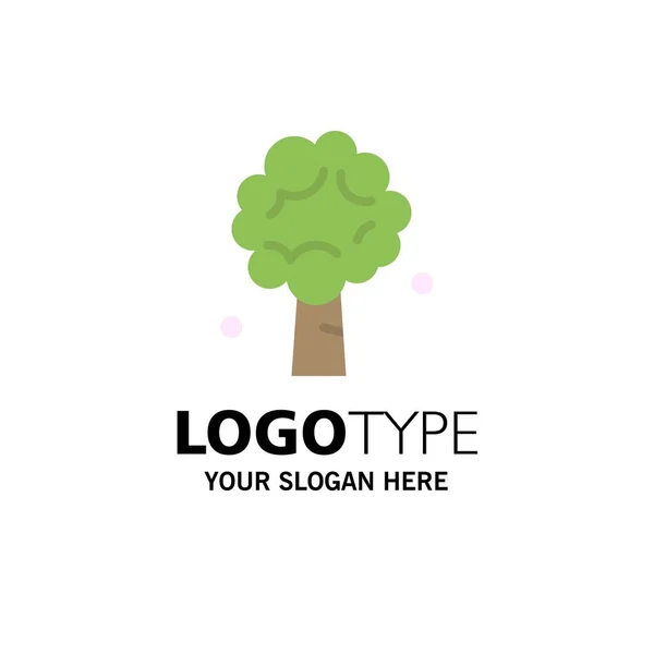 Drzewo, jabłko, jabłoń, natura, wiosna szablon logo biznesowego. — Wektor stockowy