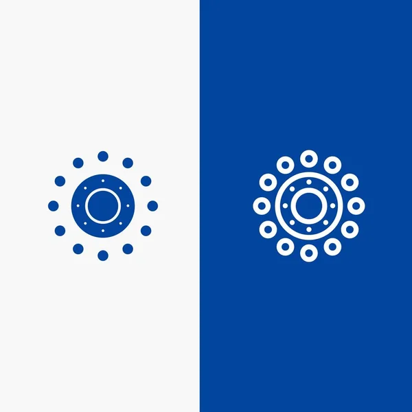 Flower, Spring, Holiday, Easter Line and Glyph Solid icon Blue b