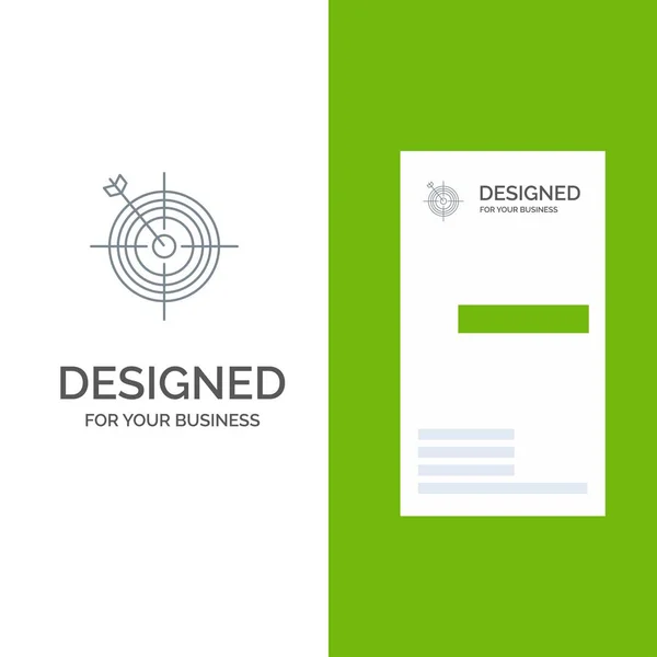 Focus, Board, Dart, Arrow, Target Grey Logo Design and Business — Stock Vector