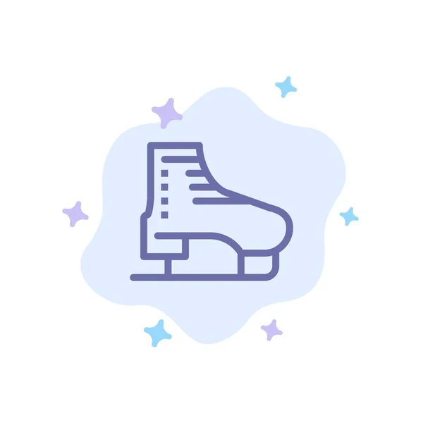 Boot, LED, skate, brusle, modrá ikona na abstraktním oblaku ba — Stockový vektor
