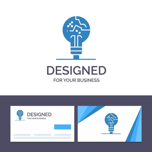 Modèle de carte de visite créative et logo Concept, Copycat, Échec , — Image vectorielle