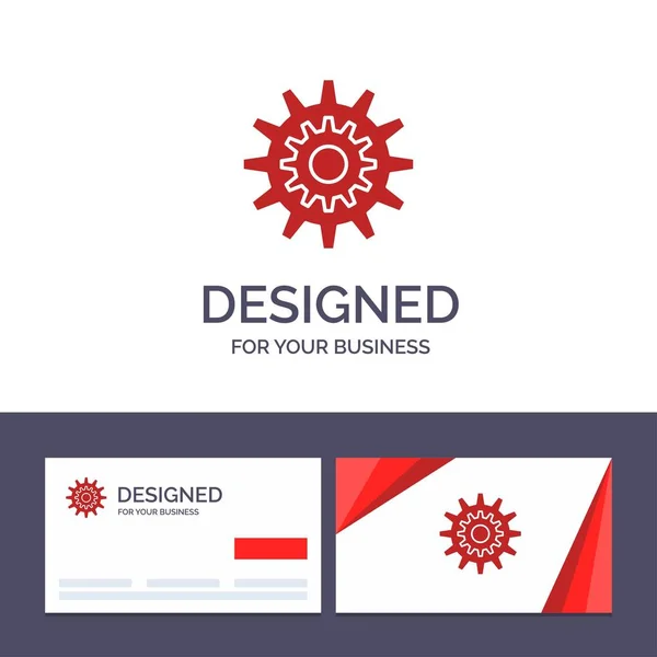 Creative Business Card and Logo template Settings, Cog, Gear, Pr — Stock Vector