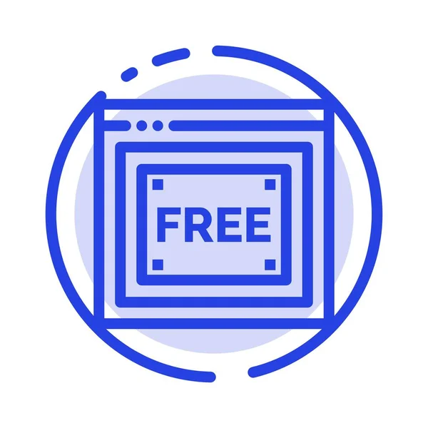 Free Access, Internet, Τεχνολογία, Free Blue Dotted Line Ic — Διανυσματικό Αρχείο