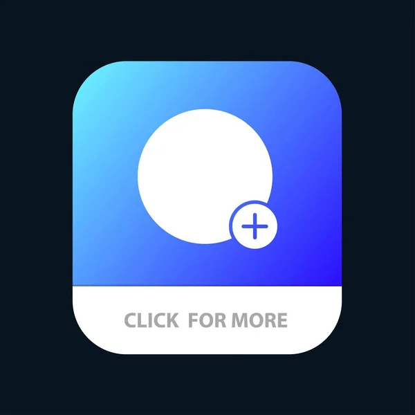 Básico, Mais, Assine, Ui Mobile App Botão. Android e IOS Glyph V — Vetor de Stock