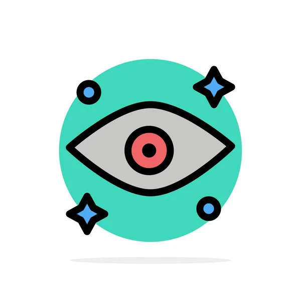 Oog, ogen, kijken abstract cirkel achtergrond plat kleur pictogram — Stockvector