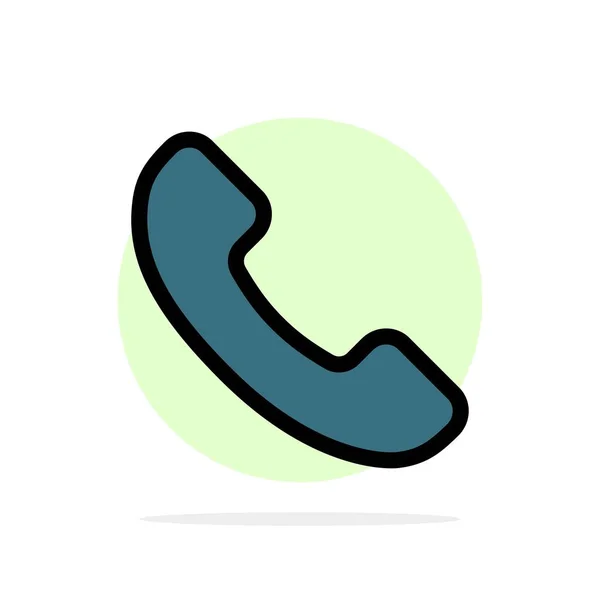 Telefoon, telefoon, Bel abstract Circle achtergrond platte kleur ICO — Stockvector