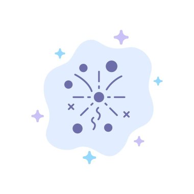 Havai fişek, ışık, Kutlama Mavi Simge Soyut Bulut Backgr doğum