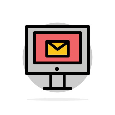 Bilgisayar, Posta, Sohbet, Hizmet Soyut Daire Arka Plan Düz co