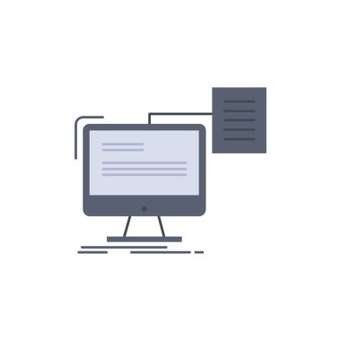 özgeçmiş, depolama, baskı, cv, belge Düz Renk Simge Vektör