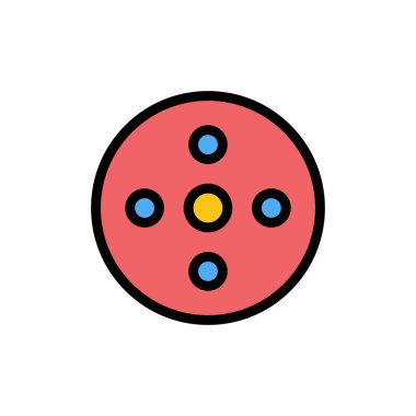 Kamera makara, görüntü, makara, depolama düz renk simgesi. Vektör ico