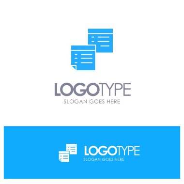 Yapışkan, Dosyalar, Not, Notlar, Ofis, Sayfalar, Kağıt Mavi Katı Logo