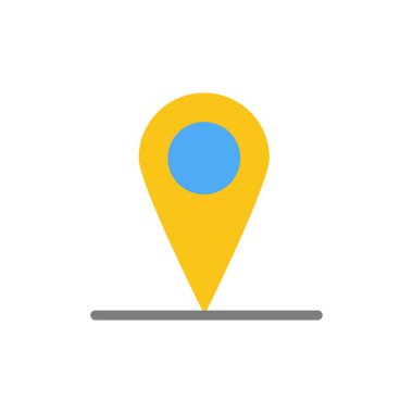 Konum, Harita, Arayüz Düz Renk Simgesi. Vektör simgesi afiş Te