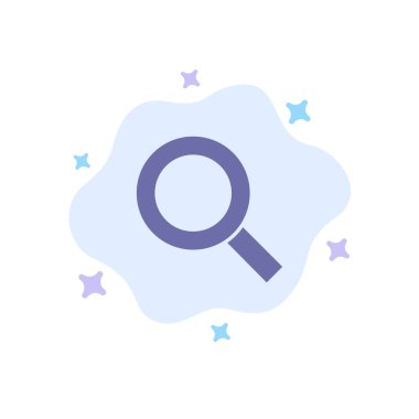 Büyüteç, Arama, Yakınlaştırma, Soyut Bulut Backgr'de Mavi Simge bul