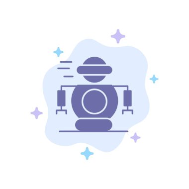 İnsan, Teknoloji, Robotik, Soyut Bulut Ba Robot Mavi Simge