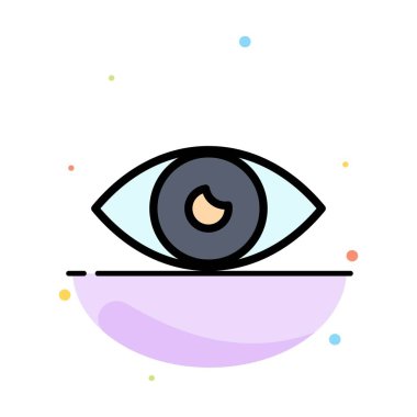 uygulama, temel simge, tasarım, göz, mobil soyut düz renk simgesi te