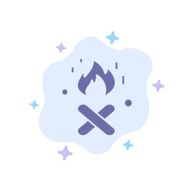 Yangın, Yangın Yeri, Soyut Bulut Arka Plan Üzerinde Kanada Mavi Simge