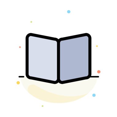 Açık, kitap, sayfa, düzen, kapak soyut düz renk simge templat