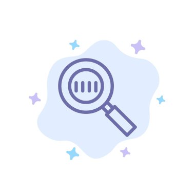 Kod, Kod Arama, Büyüteç, Soyut C'de Büyüteç Mavi Simge